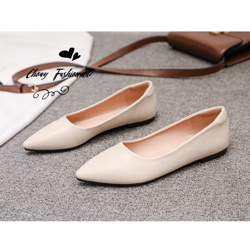 รองเท้าไซส์ใหญ่ 42 ส้นแบนไซส์ใหญ่ Flat Pointed KR1109