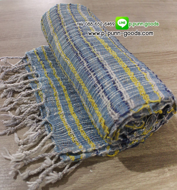 ผ้าพันคอผ้าฝ้าย/ผ้าคลุมไหล่ งานผ้าฝ้ายทอมือ เนื้อนุ่ม