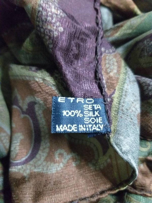 ผ้าคลุมไหล่ ห่มตัวผืนใหญ่ 100%Silk Made in ITALY (ของใหม่)