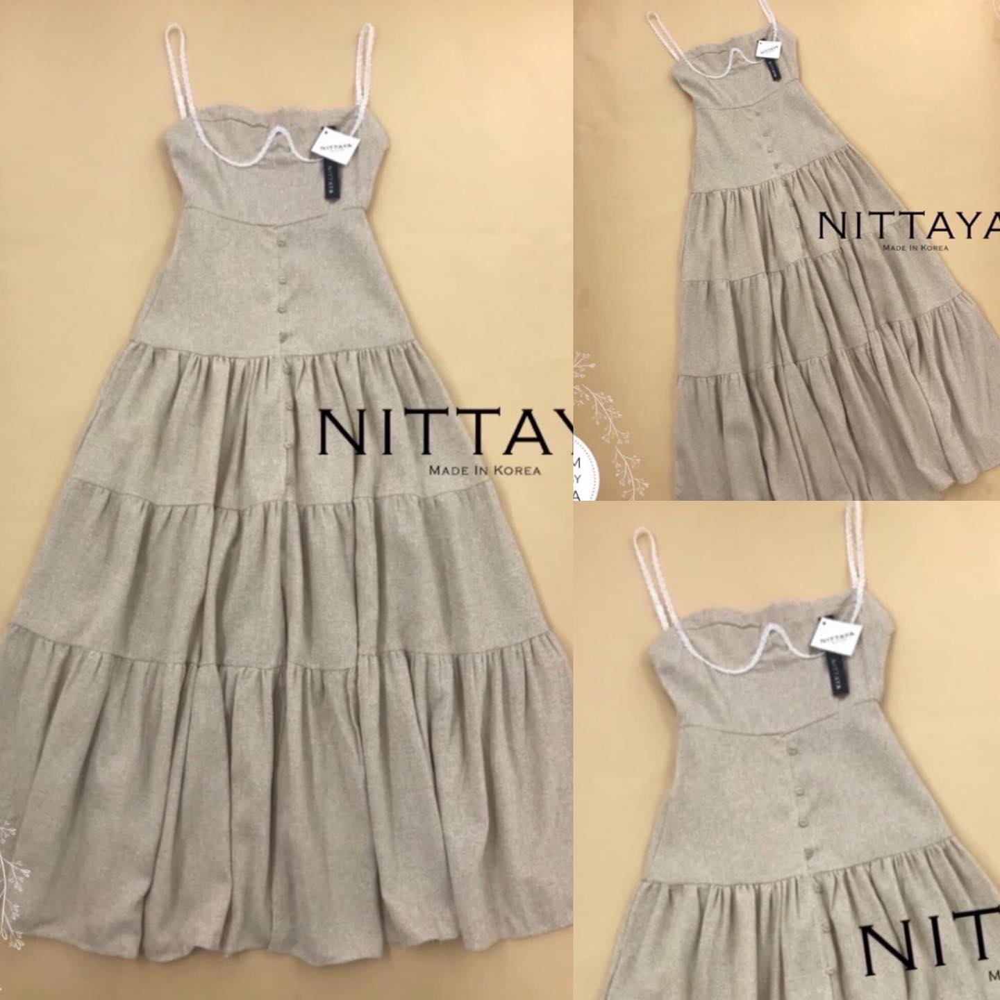 เดรสยาวสายเดี่ยว น้องเนื้ อผ้าหนามาก ใครมองหาชุดออกงานต้องไม่พลาดเลย สายสามารถปรับได้ด้วยนะจ๊ะ สินค้าคุณภาพ (พร้อมส่ง)