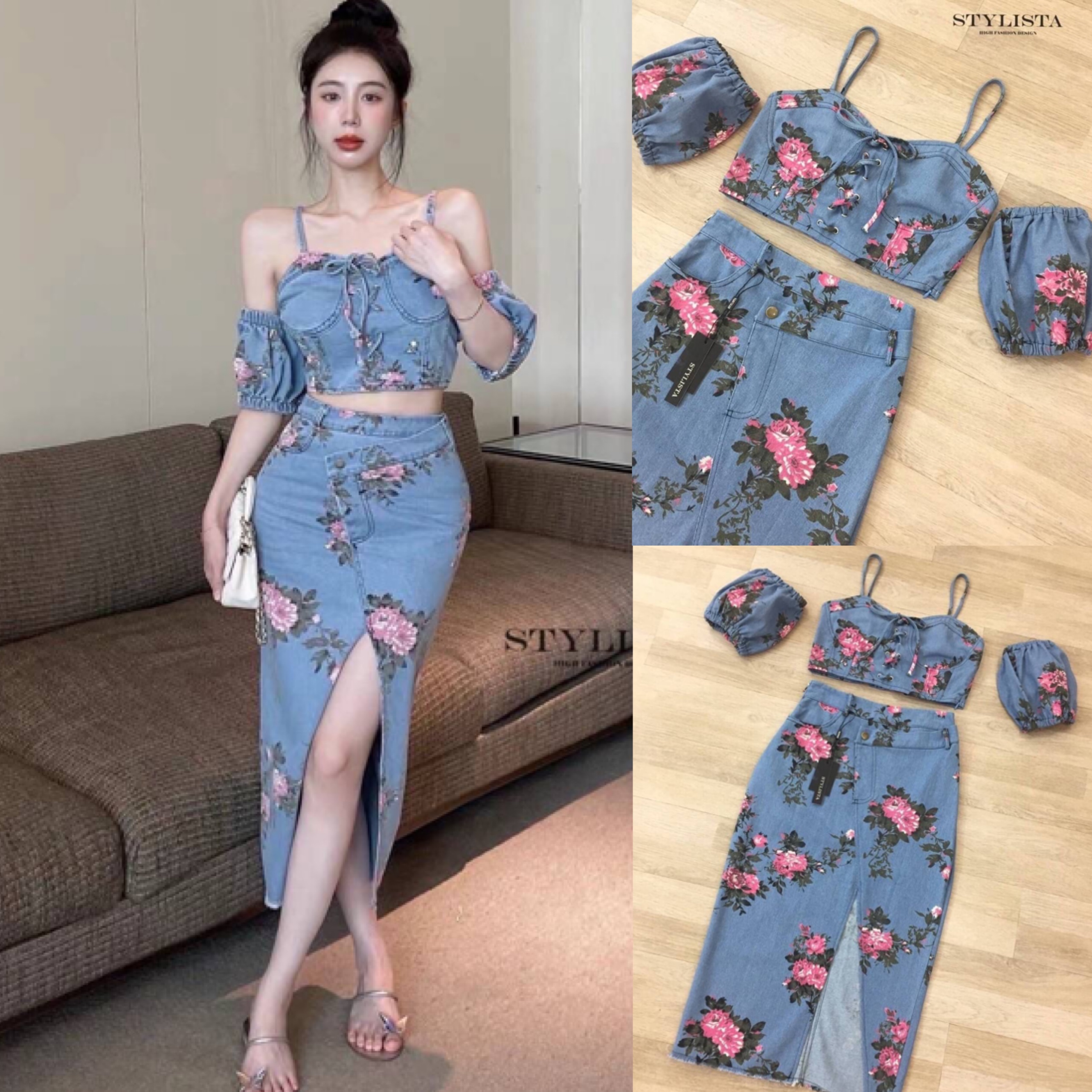 เซตเสื้อ+กระโปรงใส่สวยเรียบหรูดูดีมาก แพลตเทินดีงาม ใส่สวยเปะสุดๆ สินค้าคุณภาพ (พร้อมส่ง)