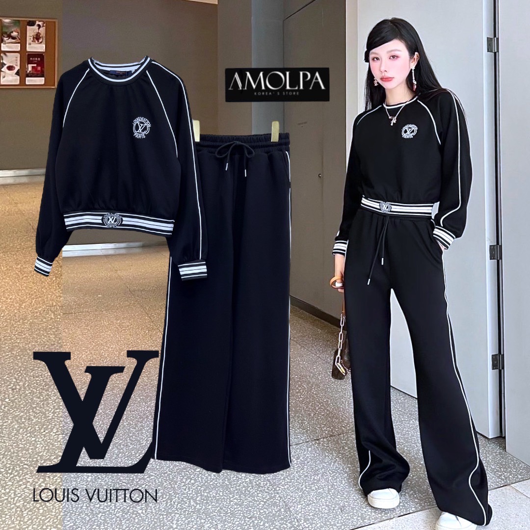 SET LV งาน hiend เสื้อ+กางเกง งานผ้าแน่น มีคุณภาพมากๆ สามารถใส่แยกกันได้ ใส่สบาย : สินค้าคุณภาพ (พร้อมส่ง)