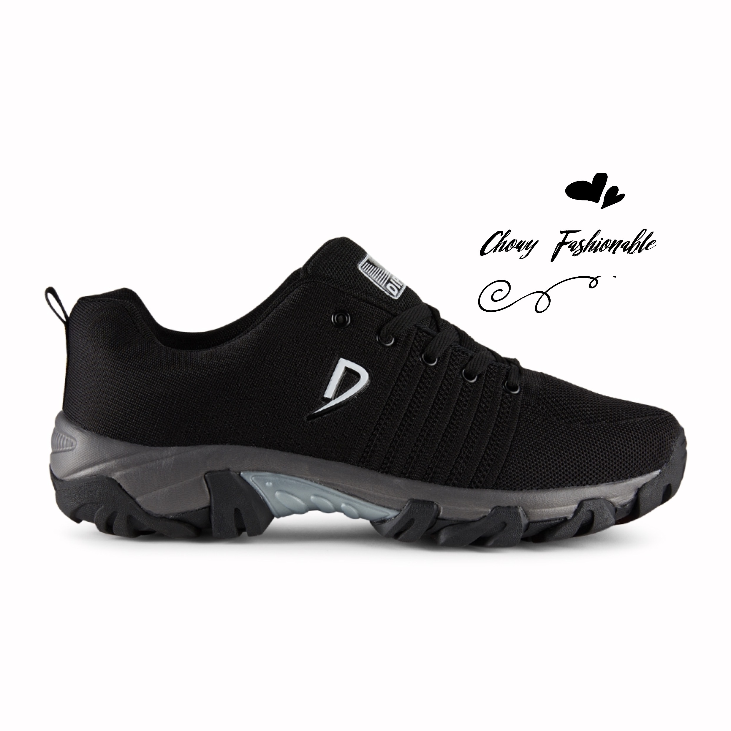 รองเท้าผ้าใบผู้ชายไซส์ใหญ่ 48-54 ผ้าใบชายสีดำไซส์ใหญ่ KR0880BL