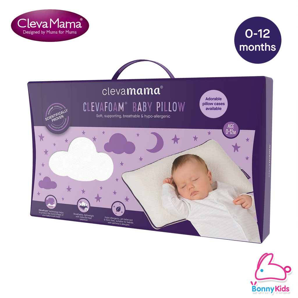 ClevaMama ClevaFoam Pillow หมอนหนุนสำหรับเด็ก 0-12+ (มีขนาดสำหรับเด็กแต่ละช่วงวัย)