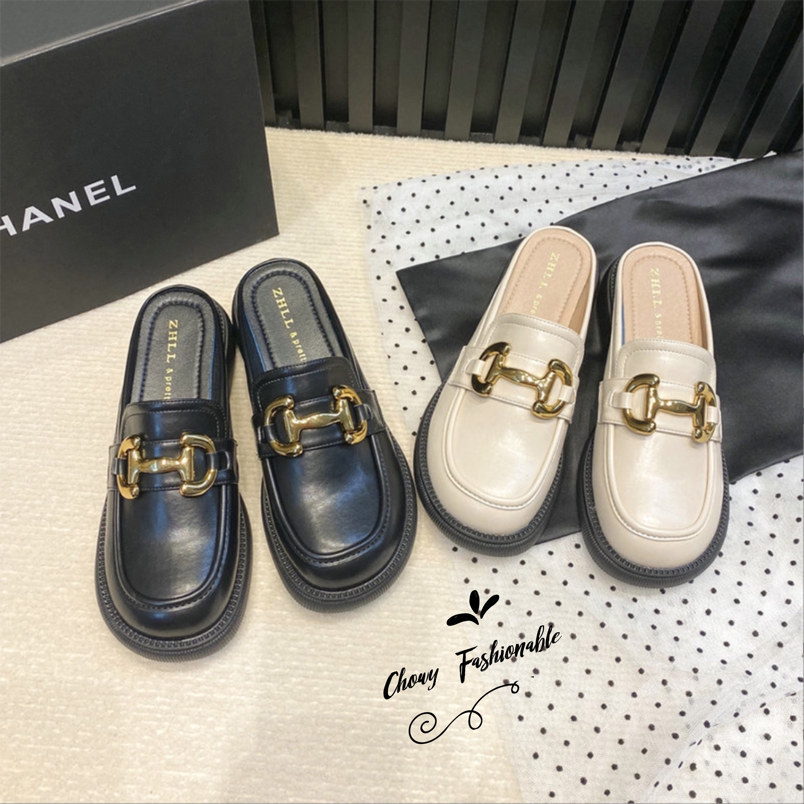 รองเท้าไซส์ใหญ่ 42 EU แตะสวมครึ่งท่อน แตะปิดหัว แตะไซส์ใหญ่ หนังแท้ KR1123