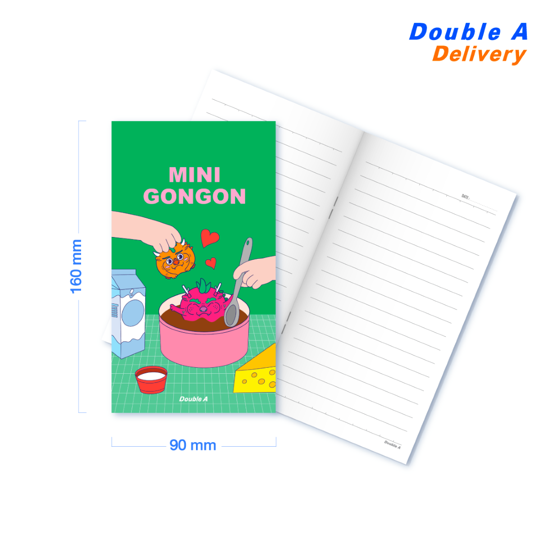 สมุดมุงหลังคา 90X160มม 80 แกรม 24 แผ่น ลาย Cooking time (คละแบบ) 4 เล่ม