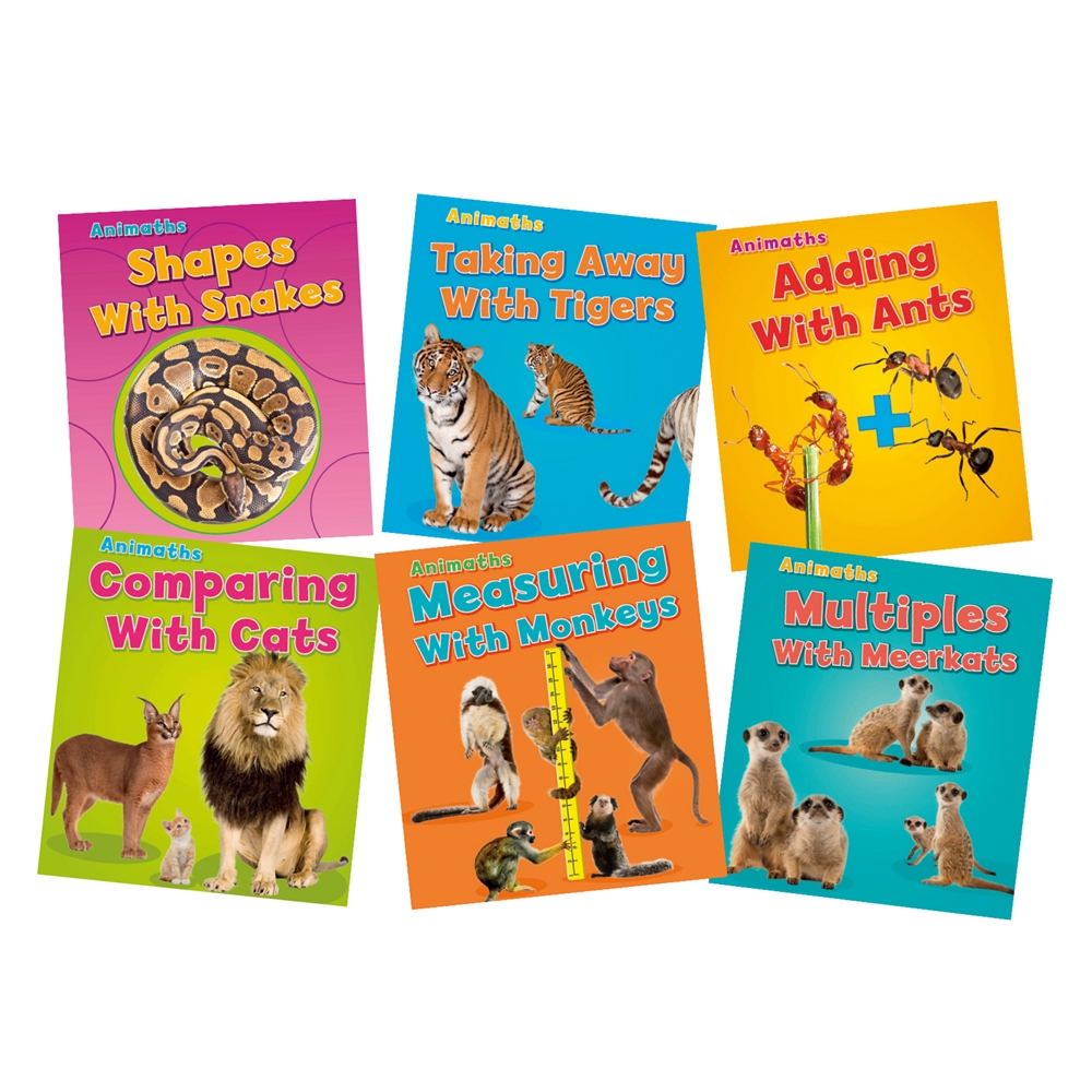 Tracey Steffora & Elaine Bennett : Animaths 6 Books Collection : หนังสือความรู้เกี่ยวกับคณิตศาสตร์ Little Reader 6 เล่ม