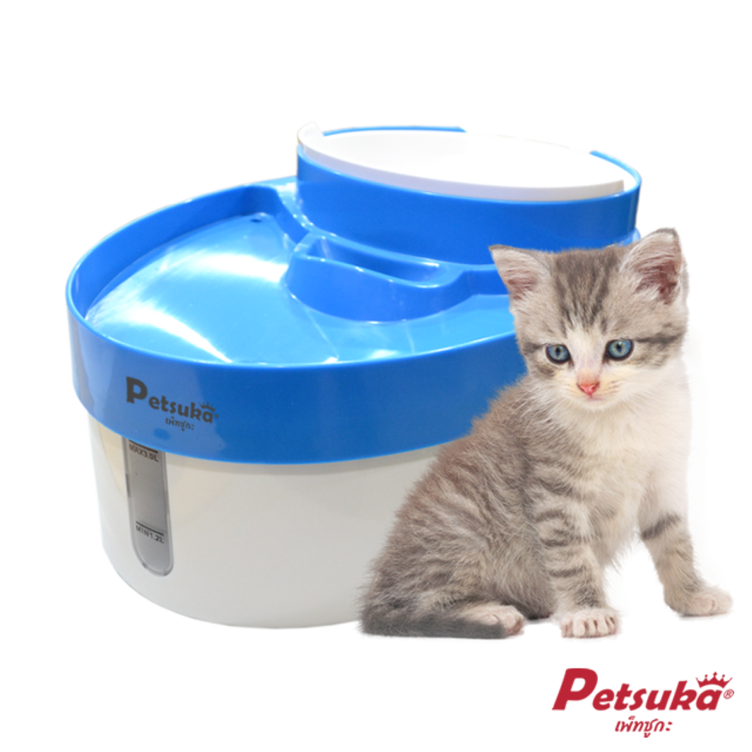 น้ำพุแมว เครื่องให้น้ำสัตว์เลี้ยงอัตโนมัติ ขนาด 3 ลิตร Petsuka ขนาด 3 ลิตร แบบ 3in1