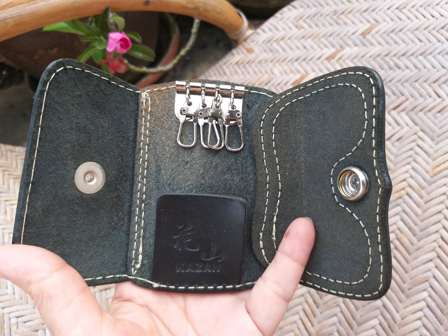 กระเป๋าพวงกุญแจ หนังแท้ สวยมากๆ