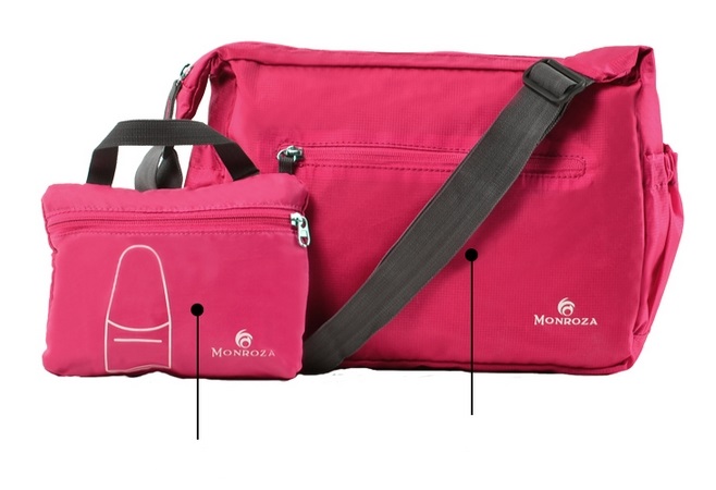 กระเป๋าสะพายพับเก็บได้ ผลิตจากไนล่อนกันน้ำคุณภาพดี พกพาสะดวก คุ้มค่า มีให้เลือก 7 สี