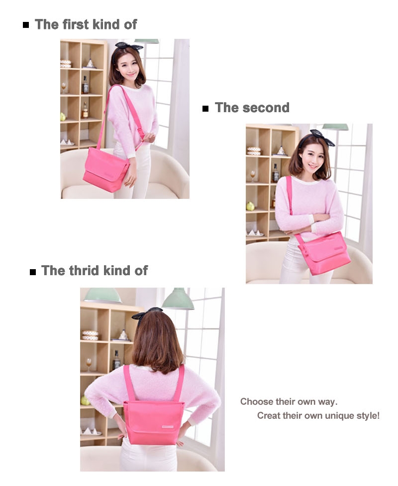 DINIWELL 2 Way MESSENGER BAG เป็นได้ทั้งสะพายข้าง-ไหล่ และสะพายหลัง ขนาดใหญ่ ใส่ได้ทั้งทำงาน ท่องเที่ยว ช่องเยอะ น้ำหนักเบา ผลิตจากไนล่อนคุณภาพสูง กันน้ำ มี 4 สีให้เลือก