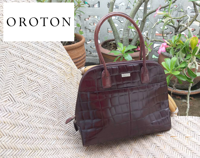 กระเป๋าหนังแท้ลายหนังจระเข้ OROTON สวยมากกก