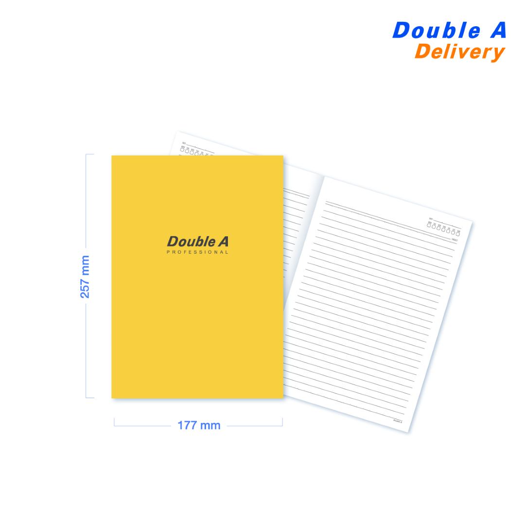 สมุดบันทึกมุงหลังคา สี Lemon ขนาด B5 70 แกรม 26 แผ่น 12 เล่ม