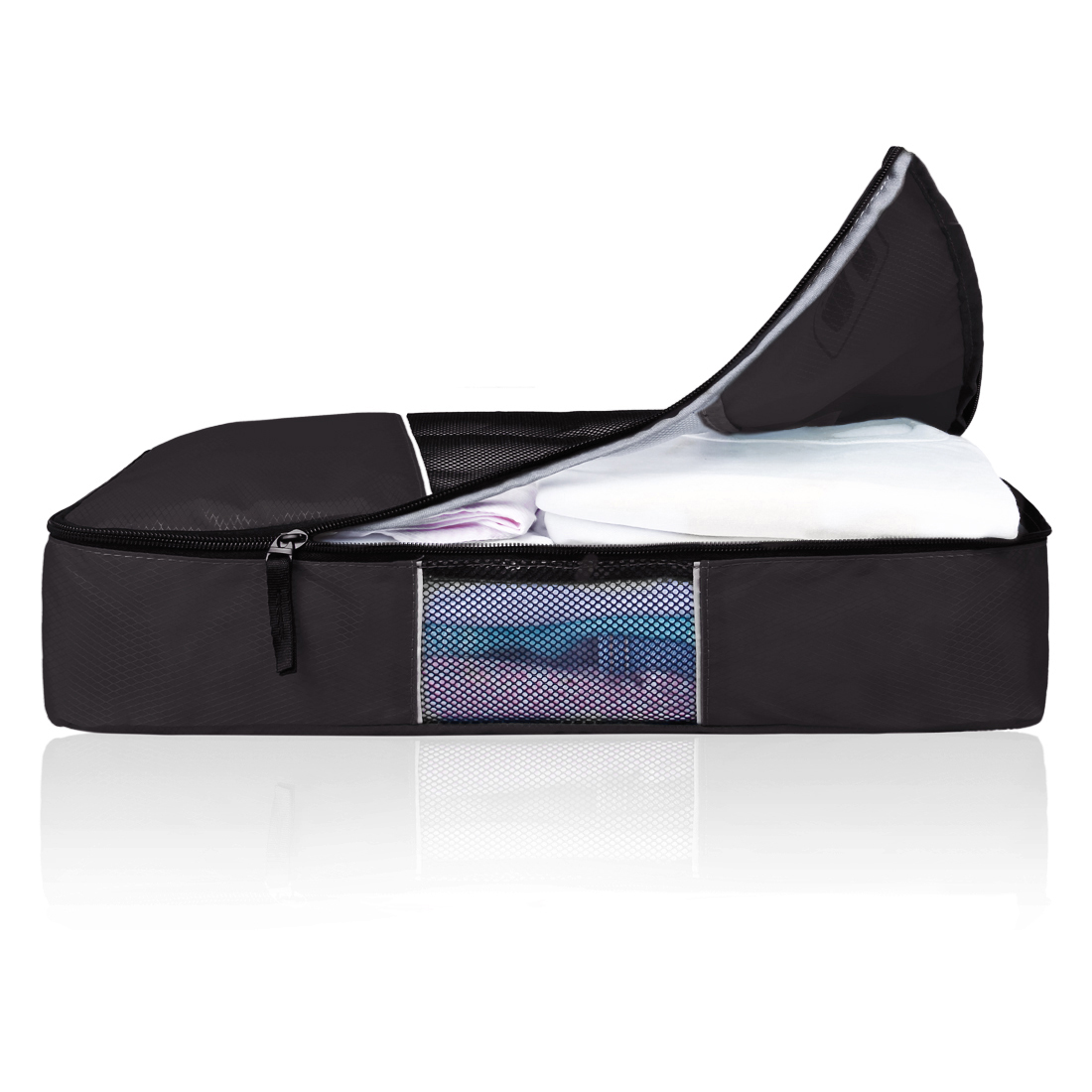 Bagsmart กระเป๋าจัดระเบียบเดินทาง 4 ใบ กันน้ำ พกพาสะดวก ใส่เสื้อผ้า, อุปกรณ์ไอที, อุปกรณ์น้ำ และรองเท้า (Black)