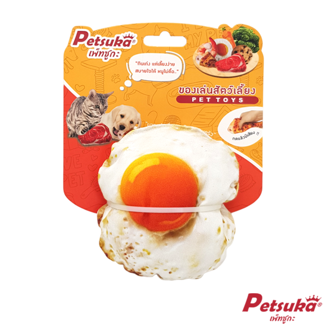 ตุ๊กตาไข่ดาวนุ่มนิ่ม Petsuka ของเล่นสัตว์เลี้ยง มีเสียง