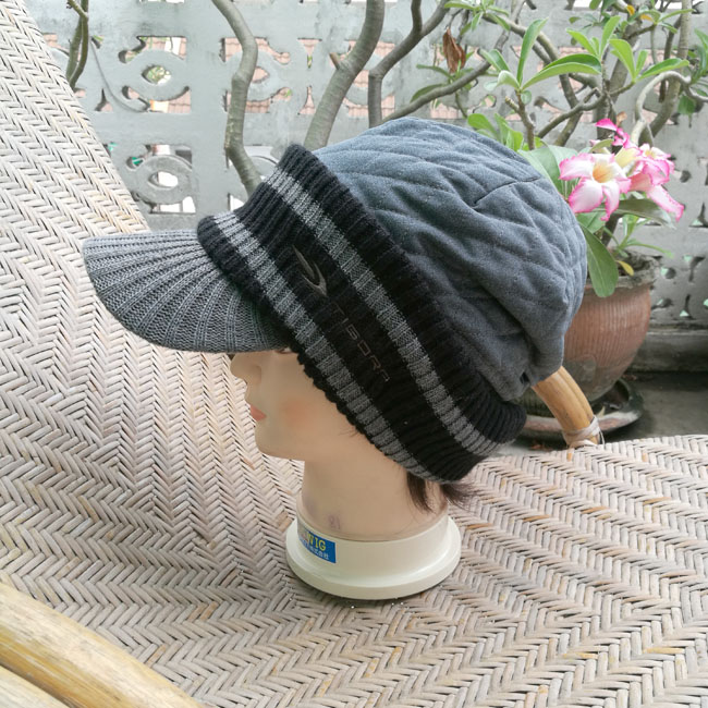 หมวกแก๊ปไหมพรม TIGORA ใส่ได้ 2 แบบ อุ่นสุดๆ