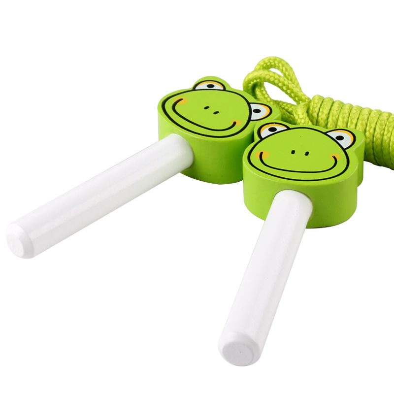 เชือกกระโดดสำหรับเด็ก ด้ามไม้ ยาว 2.4 เมตร ลายการ์ตูนน่ารัก