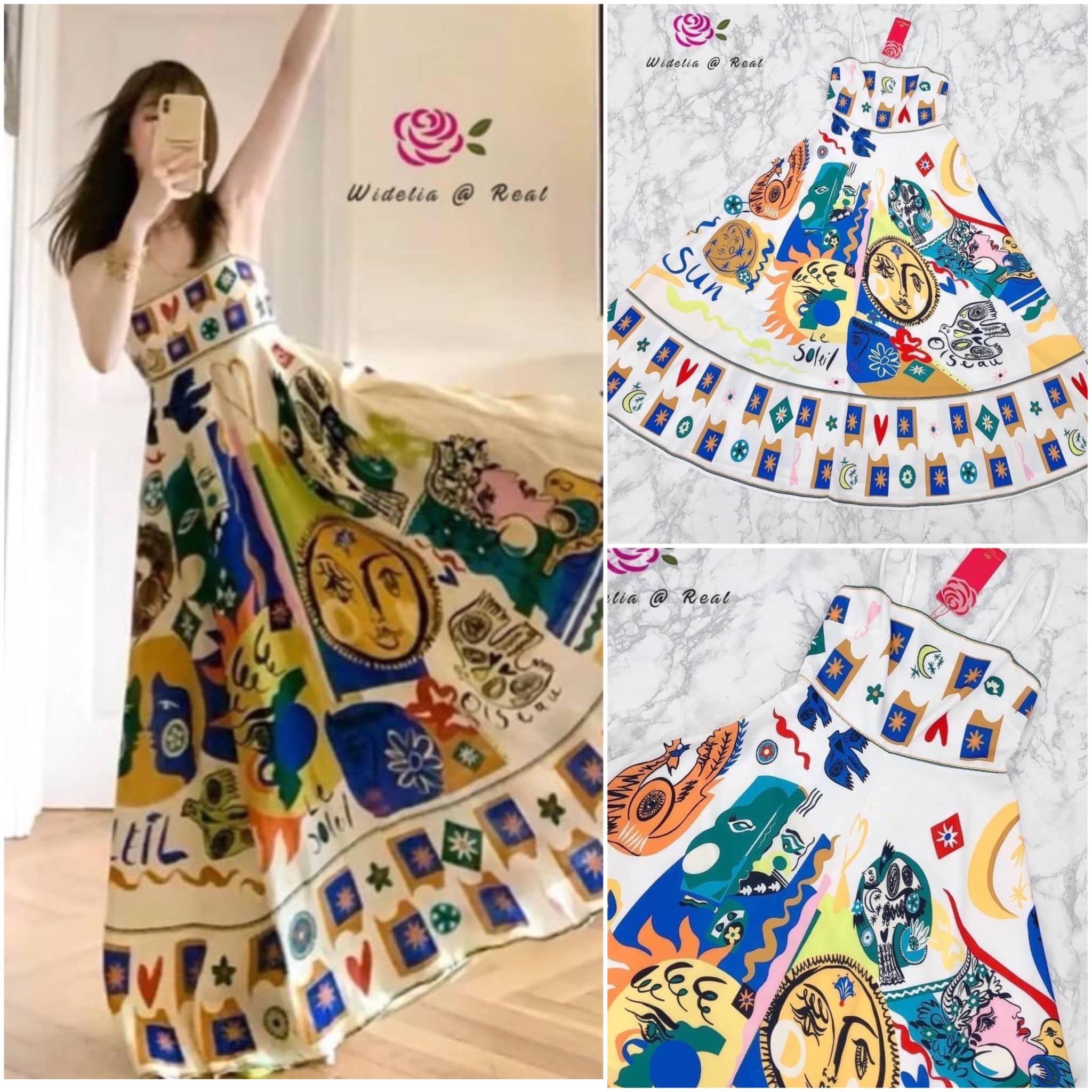 Maxi Dress แม็กซี่เดรสสายเดี่ยว แสนสวย กรี๊ดมากแม่สำหรับรุ่นนี้ งานเนื้อผ้า อย่างดีใส่สบายผิว 👍🏻 สินค้าคุณภาพ (พร้อมส่ง)