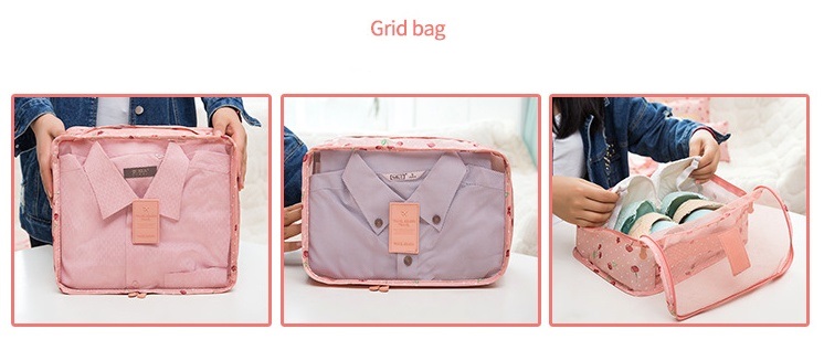 Travel Season กระเป๋าจัดระเบียบเดินทาง 7 ชิ้น จัดกระเป๋าเดินทาง ท่องเที่ยว ใส่เสื้อผ้า ชุดชั้นใน รองเท้า พกพาสะดวก มีให้เลือก 14 สี/ลาย