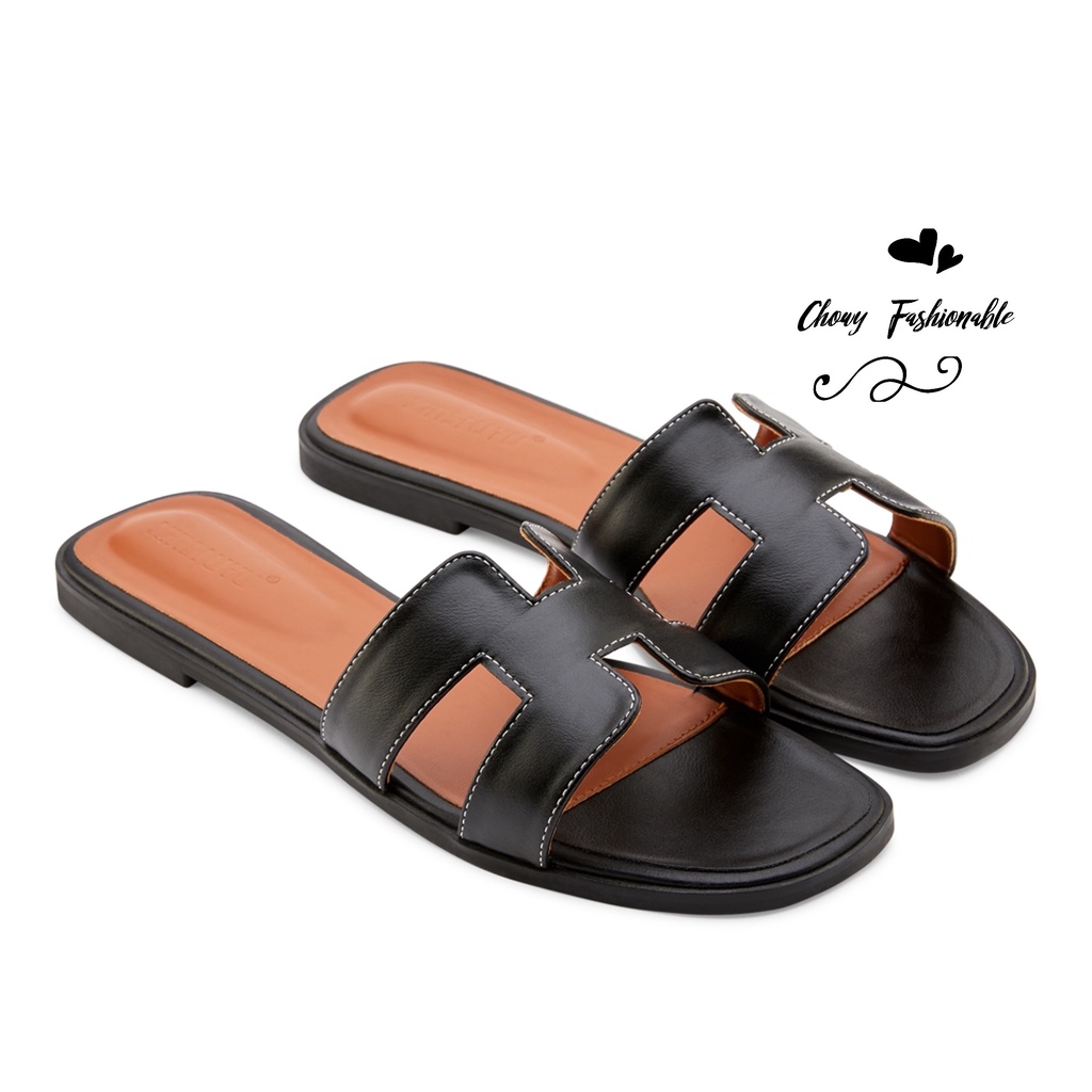 รองเท้าแตะแฟชั่น 38-42 แตะสวมส้นแบน KR0849