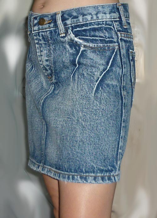 กระโปรงยีนส์ฟอกซีด สวยเซอร์ๆ 29-34-15