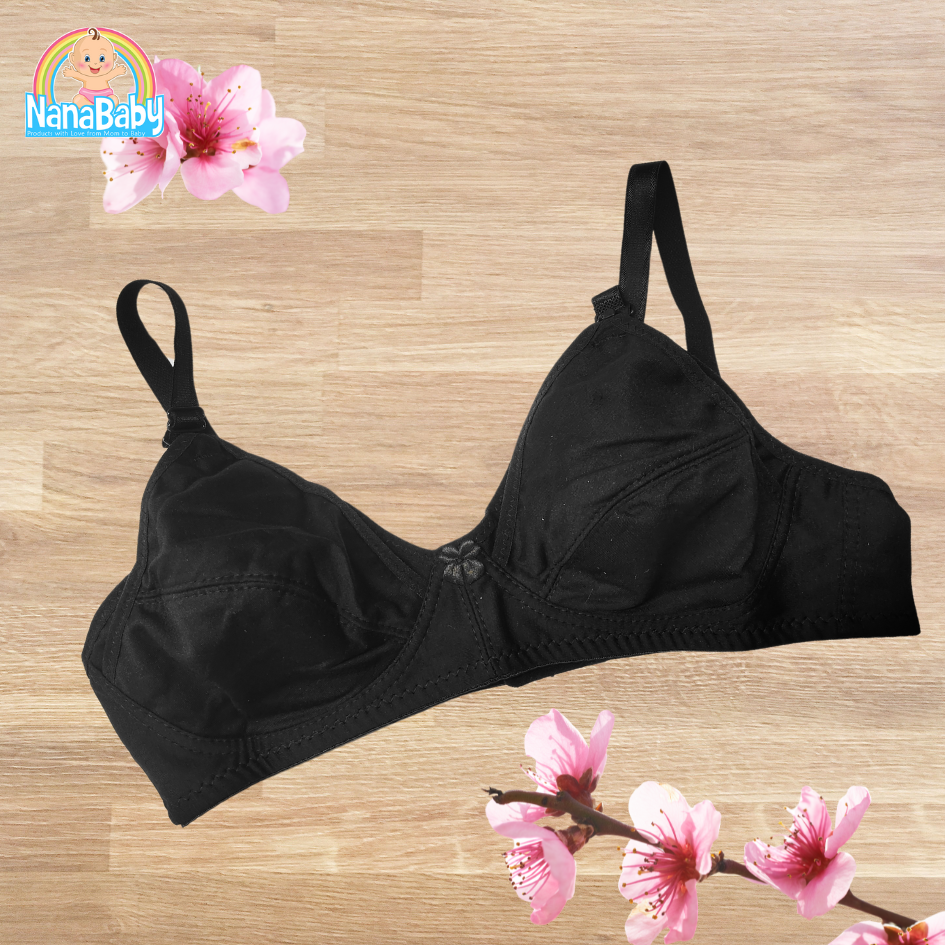 NanaBaby เสื้อในให้นมบุตร เสื้อในเปิดเต้าให้นมลูก ไม่มีโครง ผ้าฝ้าย Cotton นิ่ม ใส่สบาย