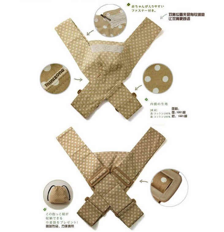 เป้อุ้มญี่ปุ่น เป้อุ้มเด็กสไตล์ญี่ปุ่น minizone รุ่นปรับระดับได้ (เก็บเงินปลายทางได้)