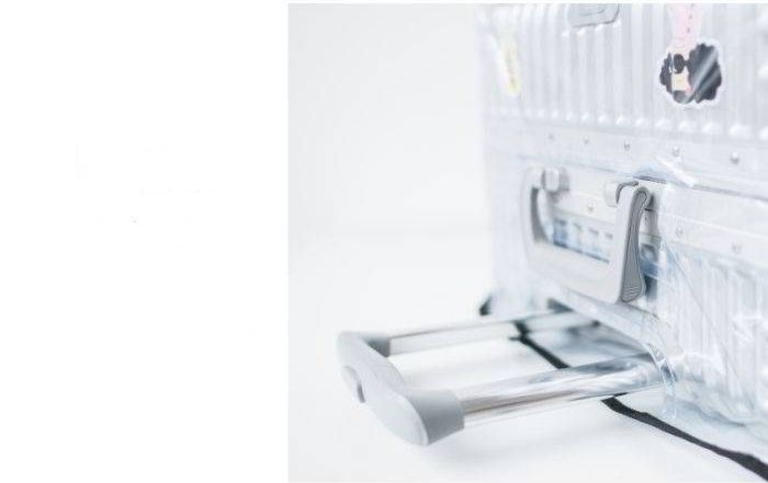 (PVC ใส ขอบผ้าดำ 26") ผ้าคลุมกระเป๋าเดินทาง ขนาด 26 นิ้ว ผลิตจาก PVC ใส กันเปื้อน กันรอย ทนทาน กันน้ำ