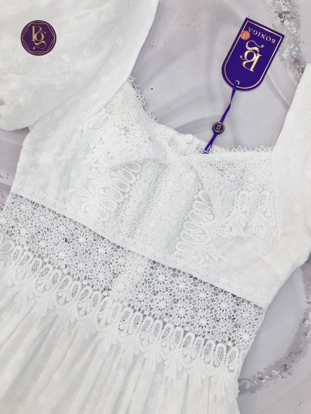 Maxi dress แม็กซี่เดรสตัวยาว แขนพอง ชุดทำบุญก็มาแม่ งานสวยสะพรึงมาก เนื้อผ้าลูกไม้คืออย่างดี สินค้าคุณภาพ (พร้อมส่ง)