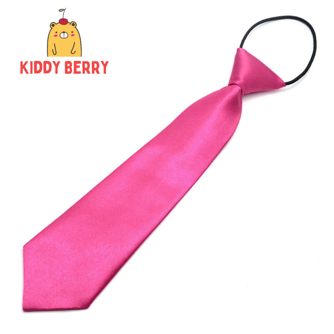 เนคไทเด็ก เนกไทเด็กสำเร็จรูป ผ้าซาติน สวมใส่ง่าย สำหรับเด็กวัย 1-12 ปี