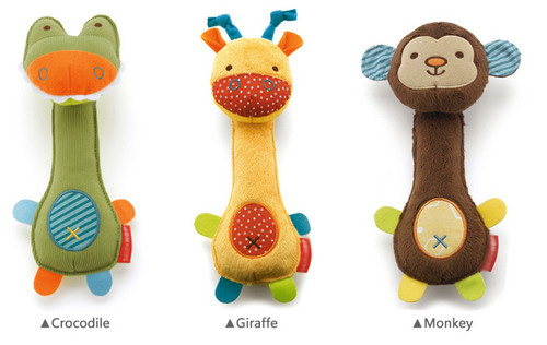 ตุ๊กตาผ้าบีบมือ เขย่ามีเสียง เสริมพัฒนาการ mamamiya&papas