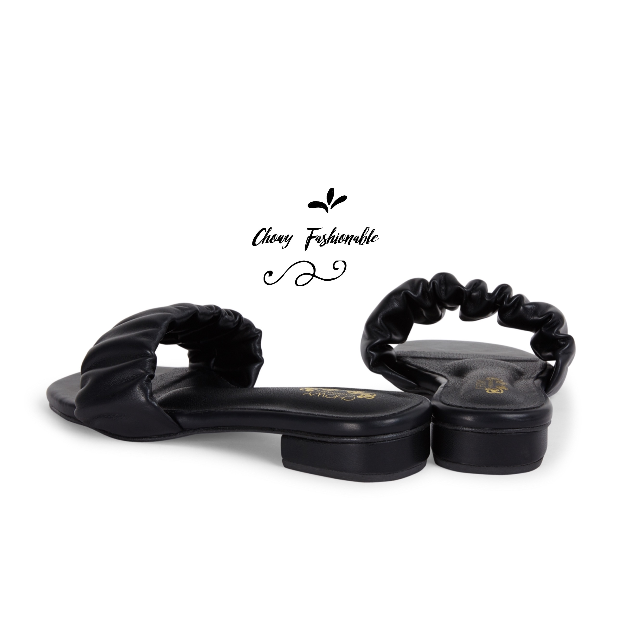 รองเท้าแตะแฟชั่น แบบสวม ไซส์ 37-48 EU PUCKER SANDAL BY CHOWY CH0159