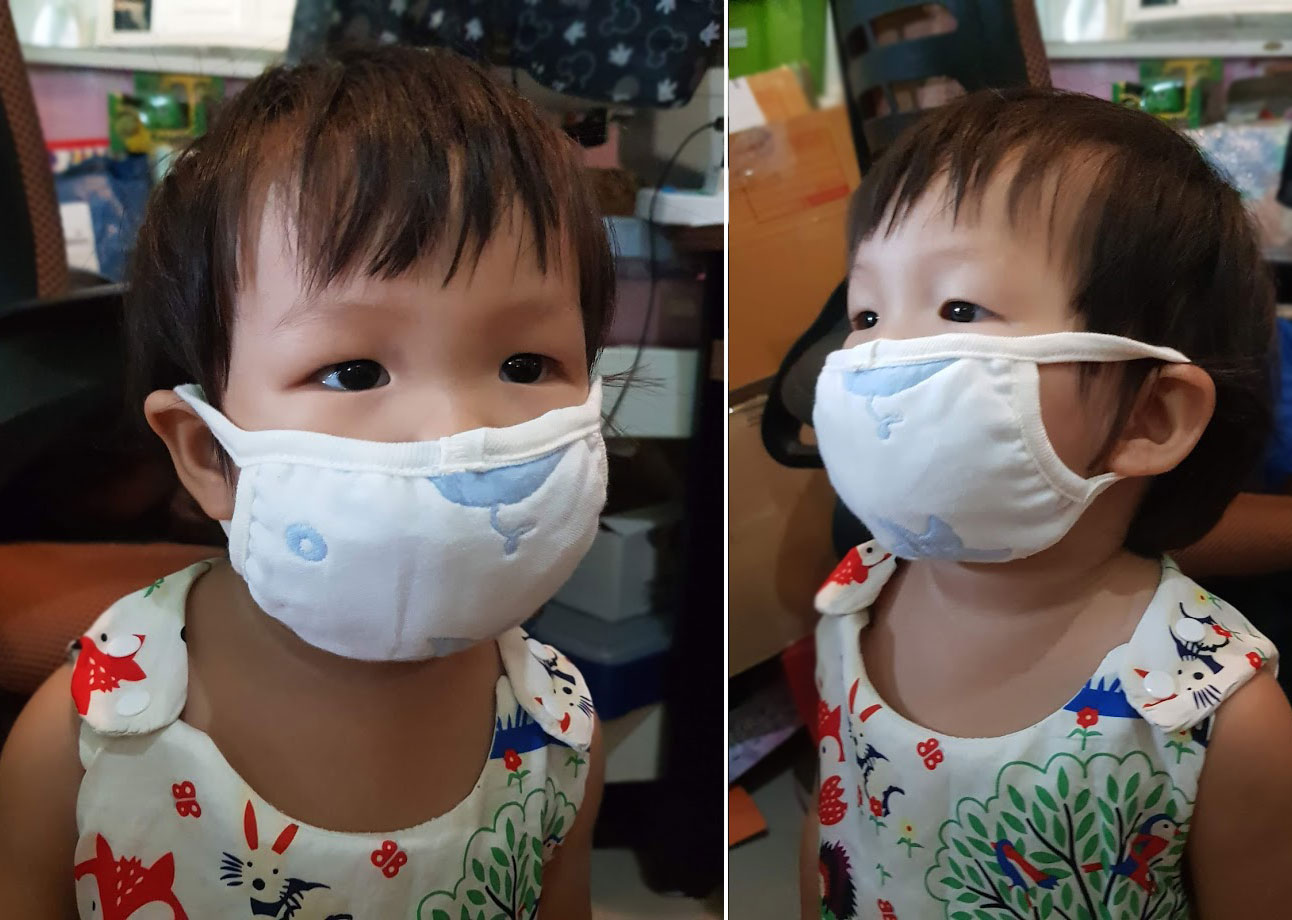 แมสผ้าเด็ก หน้ากากผ้าเด็กเล็ก 1-5 ขวบ ซักใช้ซ้ำได้ 100% Cotton ทอหนา 6 ชั้น หายใจไม่อึดอัด คละลาย