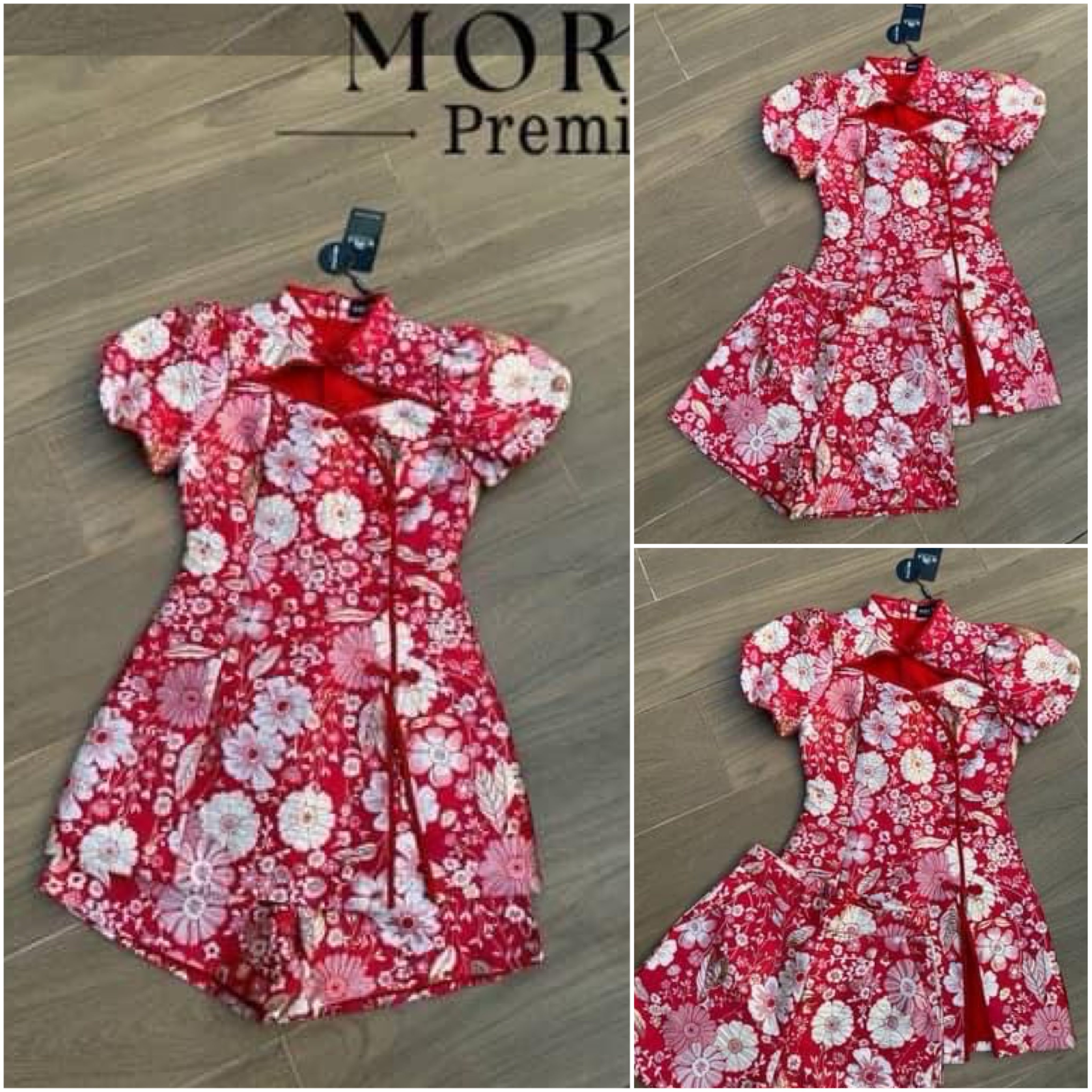 เซ็ตกี่เพ้า 2 ชิ้น ผ้าทอนูนลายดอกไม้ทั้งเซ็ต งานซิปหลัง แขนจั้มตุ๊กตา มาพร้อททรงกับกางเกงขาสั้น แมททรงสวยเปะ ใส่สบาย : สินค้าคุณภาพ (พร้อมส่ง)