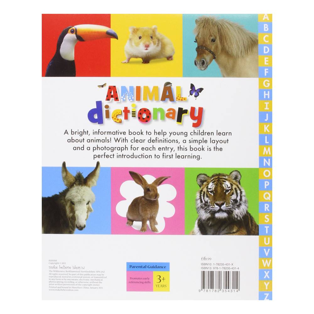 Animal Dictionary : ดิกชันนารีสำหรับเด็ก ภาพสัตว์ ภาพจริง สีสวย คมชัด Promotes early referencing skills by Make Believe Ideas