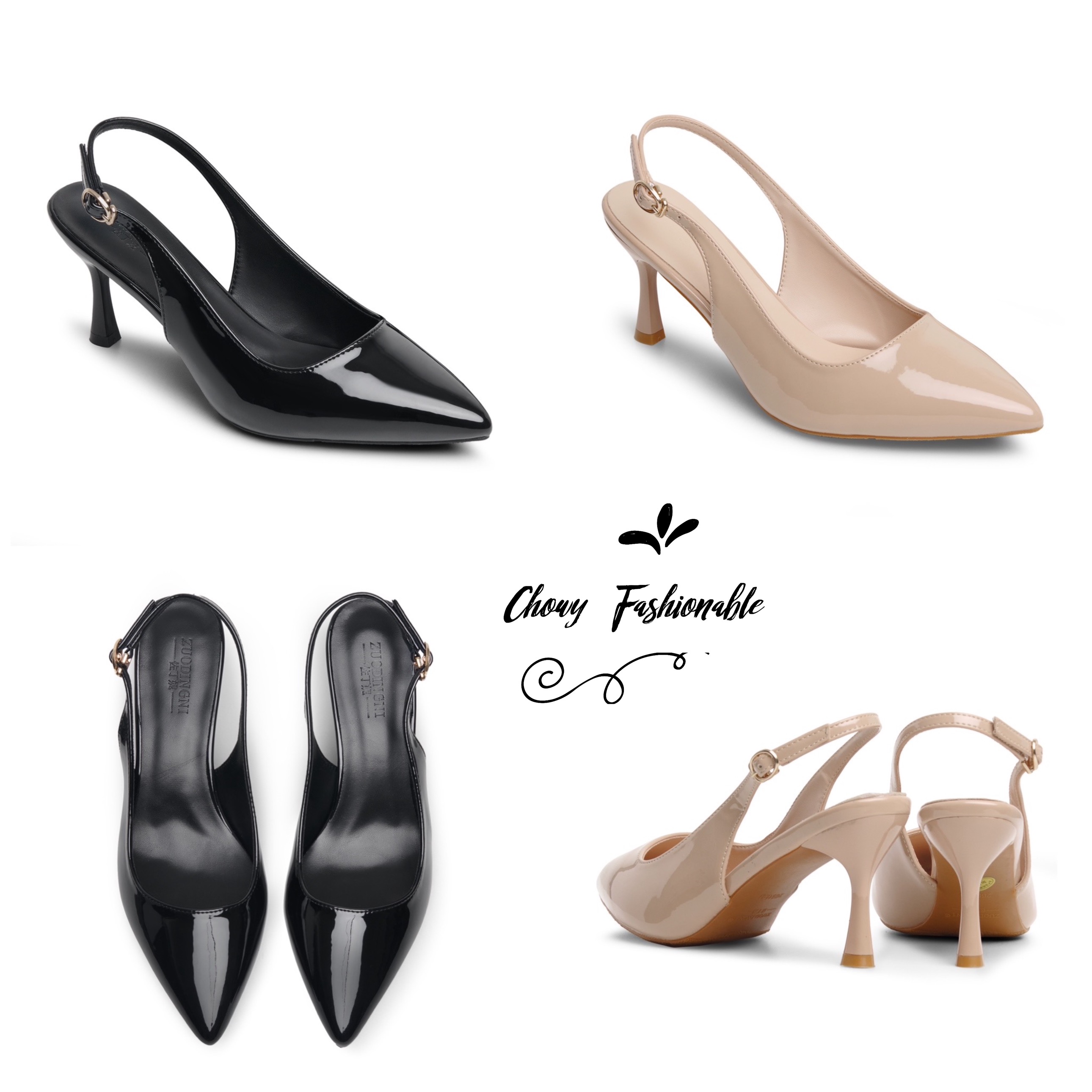 รองเท้าส้นสูงรัดส้น หัวแหลม ไซส์ใหญ่ 40-45 ส้นสูงไซส์ใหญ่ ส้นเตี้ยไซส์ใหญ่ หัวแหลมรัดส้น KR1237