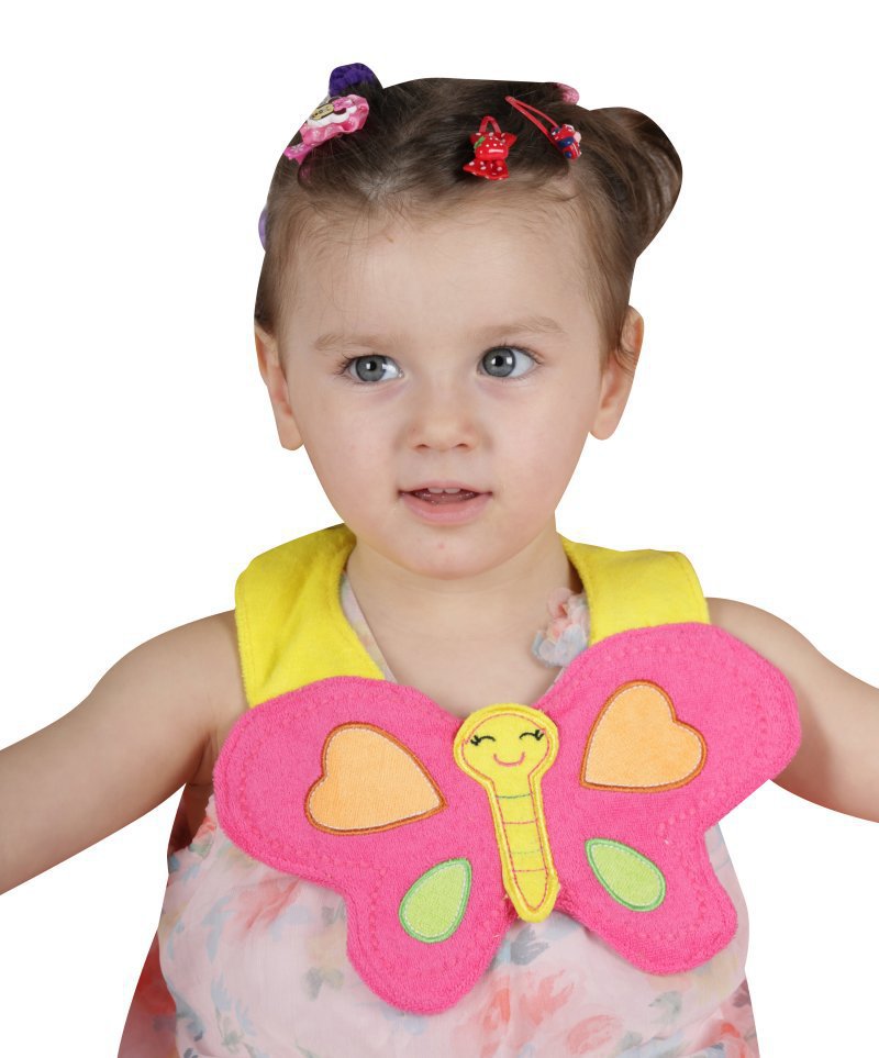 NanaBaby ผ้ากันเปื้อนเด็ก ผ้าซับน้ำลายเด็ก เนื้อผ้าขนหนู ปักลายการ์ตูนน่ารัก สุดพรีเมี่ยม