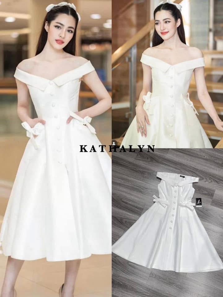 เดรสกระโปรงคอปกพับ ปาดไหล่ดีไซน์เก๋ ทรงพอดีตัวใส่กำลังสวย แต่งกระดุมปั๊มสีเดียวกันกับชุด ช่วงเอวด้านข้างแต่งกระเป๋าผูกโบว์สุดคิ้วท์ ใส่สบาย : สินค้าคุณภาพ (พร้อมส่ง)