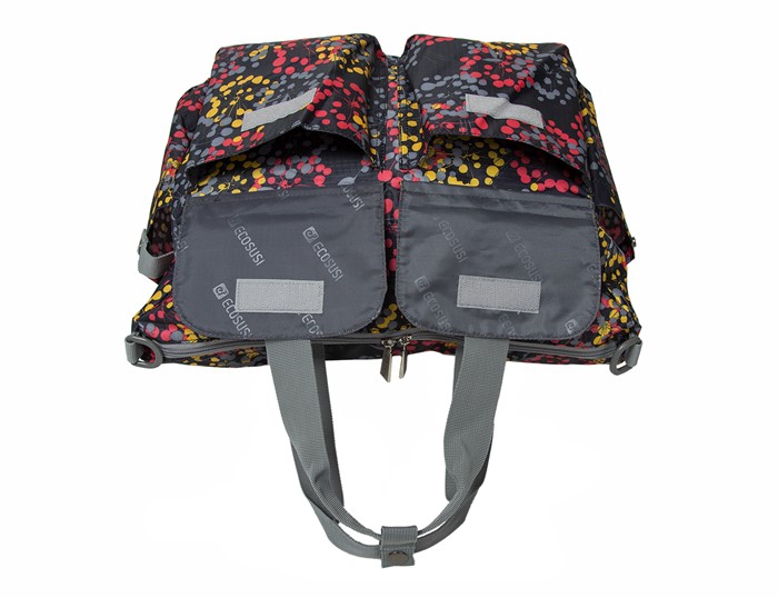 Ecosusi กระเป๋าคุณแม่ กระเป๋าสัมภาระคุณแม่ กระเป๋าแม่ลูกอ่อน แขวนรถเข็นเด็กได้ หิ้ว หรือสะพายไหล่ได้ (Black)