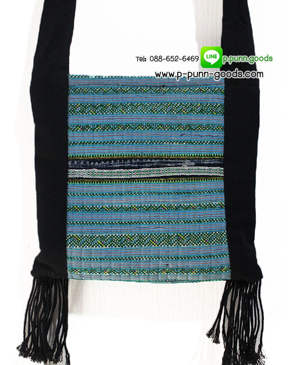กระเป๋าย่าม ผ้าปักชาวเขา (ใบเล็ก) - size S (ผ้าเก่า)
