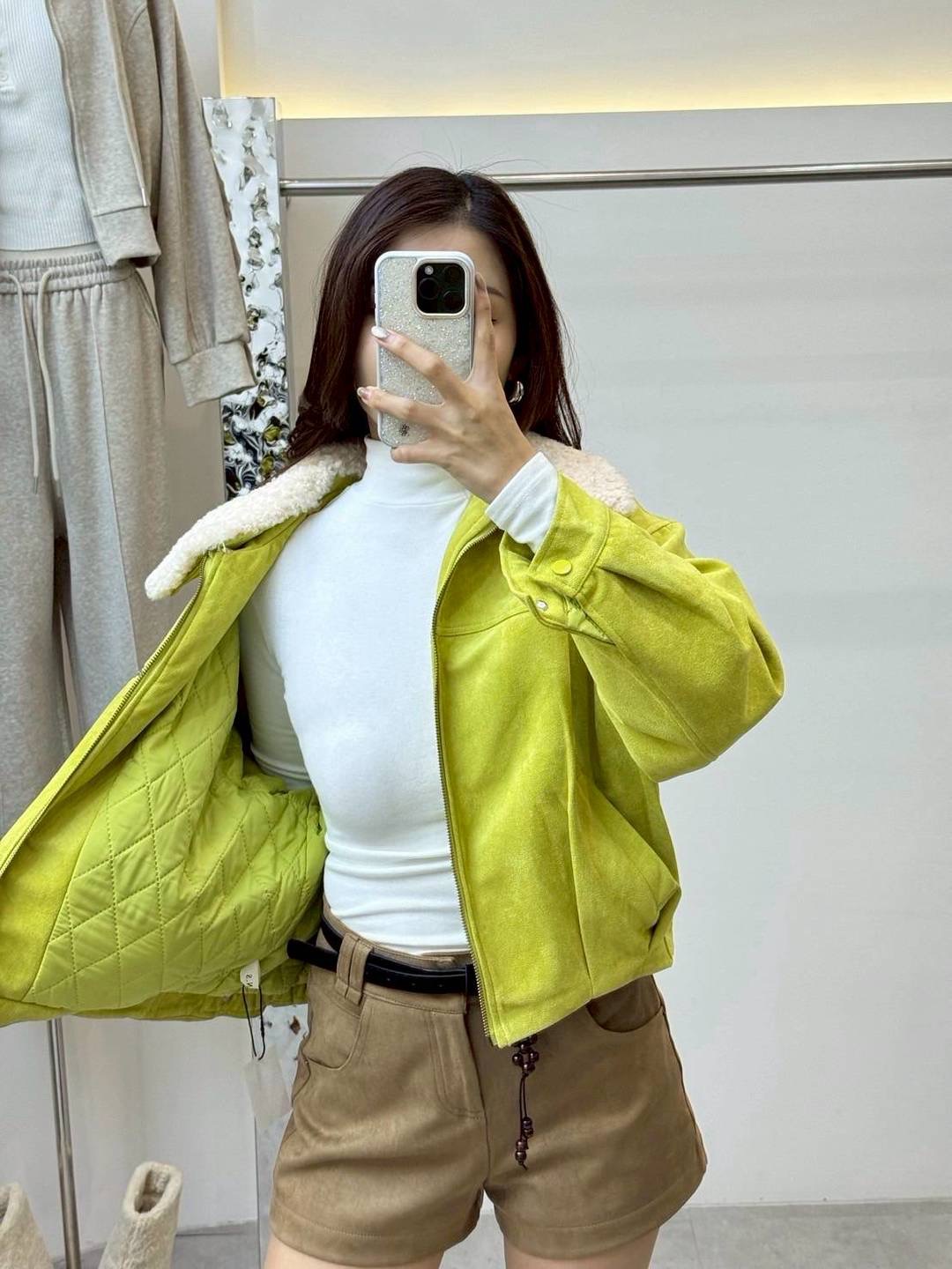 แจ็คเก็ตแขนยาวผ้าหนังกลับ ใส่สบาย : สินค้าคุณภาพ (พร้อมส่ง)