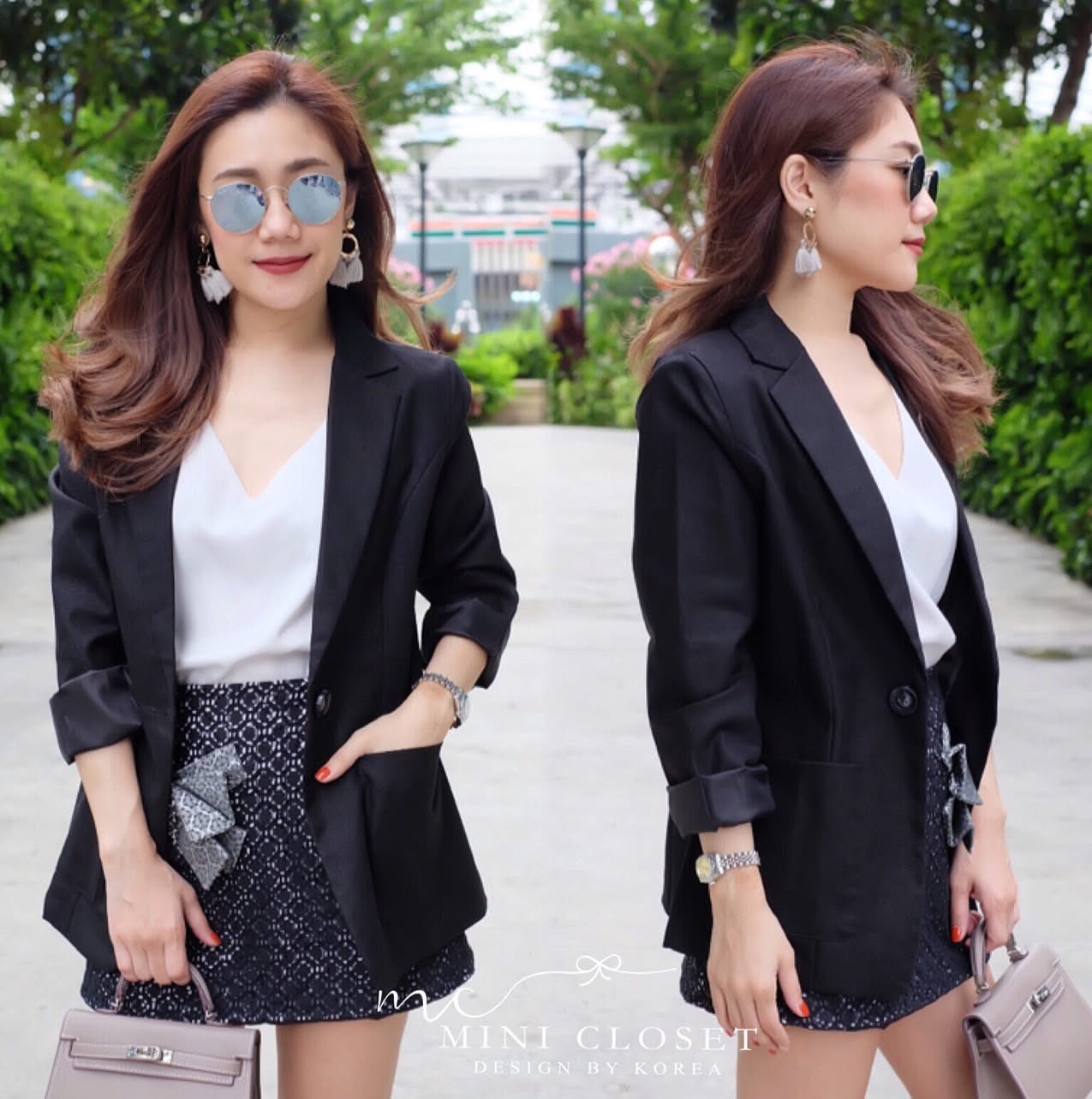 Blazer ลินินรุ่นขายดีมีซับในให้ความแกลมมากมาย กระเป๋าหน้า ใส่สบาย : สินค้าคุณภาพ (พร้อมส่ง)