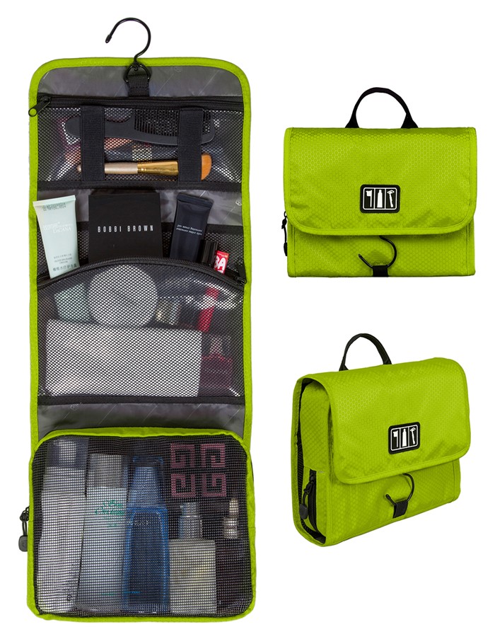 Bagsmart กระเป๋าใส่อุปกรณ์อาบน้ำ คุณภาพสูง ใส่อุปกรณ์อาบน้ำ แขวนได้ สำหรับเดินทาง ท่องเที่ยว (Green)