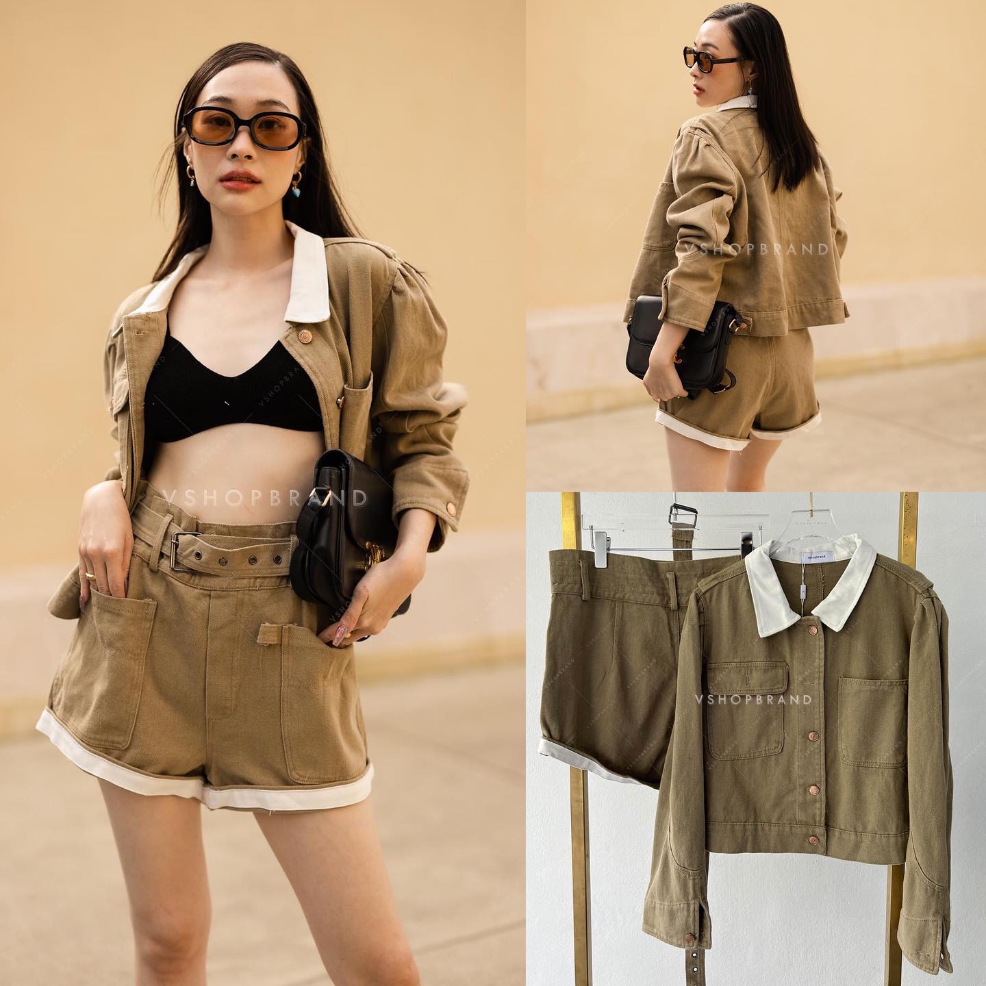 set แจ็คเก็ตแขนยาวผ้าเดนิม แต่งสีปกตัดกับชุด มีกระเป๋าอก 2 ข้าง มาพร้อมกางเกงขาสั้นเอวทรงขนมจีบ เพิ่มกิมมิคพับขาแบบสาวชิค มาพร้อม เข็มขัดเข้าเซท ใส่สบายๆ สินค้าคุณภาพ (พร้อมส่ง)