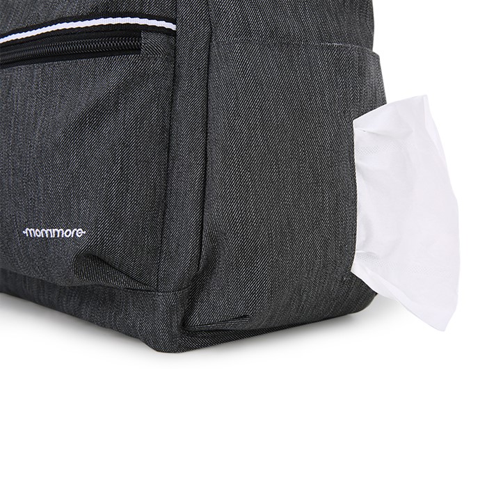 mommore กระเป๋าคุณแม่ กระเป๋าสัมภาระคุณแม่ กระเป๋าแม่ลูกอ่อน กันน้ำ พร้อมแผ่นรองเปลี่ยนผ้าอ้อม จุมาก น้ำหนักเบา เหมาะสำหรับเดินทาง (Dark Grey)
