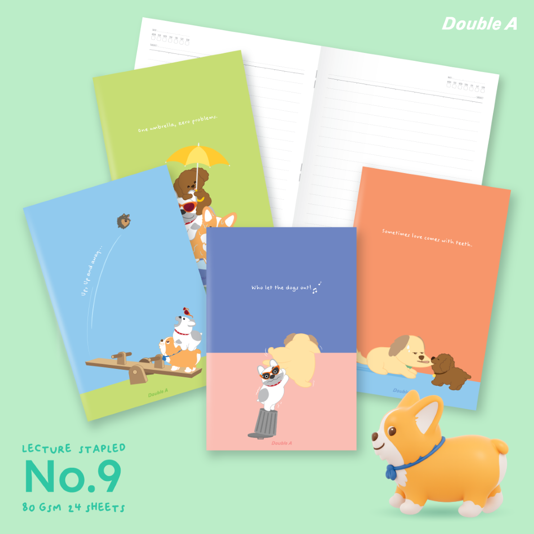 (12 เล่ม) สมุดมุงหลังคาตัดเก้า 80แกรม 24แผ่น ลาย Furever