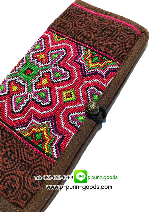 กระเป๋าสตางค์ผ้าชาวเขา กระเป๋าใบยาว