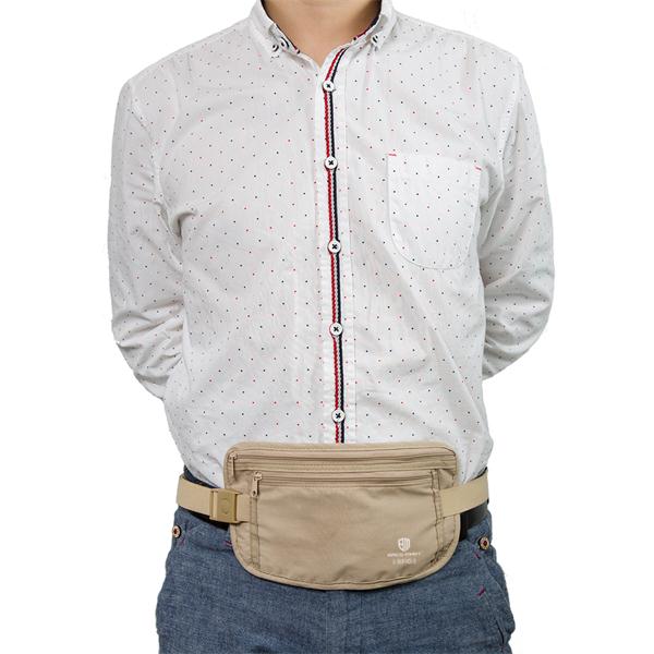 ฺBagsmart กระเป๋าใส่พาสปอร์ตคาดเอว ใส่เอกสารสำคัญ ป้องกันการขโมยข้อมูลด้วยคลื่น RFID มีสองสีให้เลือก