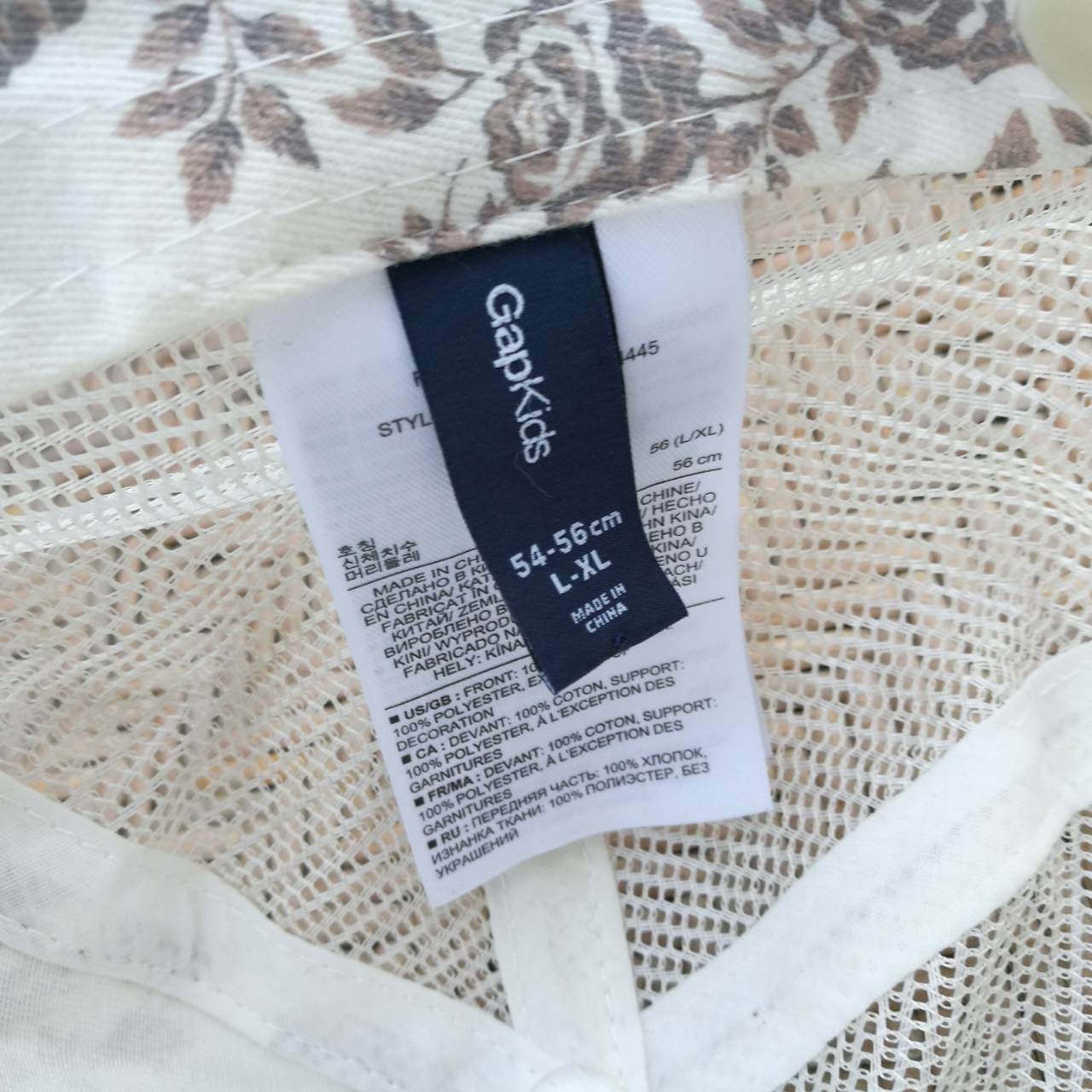 หมวกแก๊ปตาข่าย GAP ลายดอกกุหลาย คลาสสิค