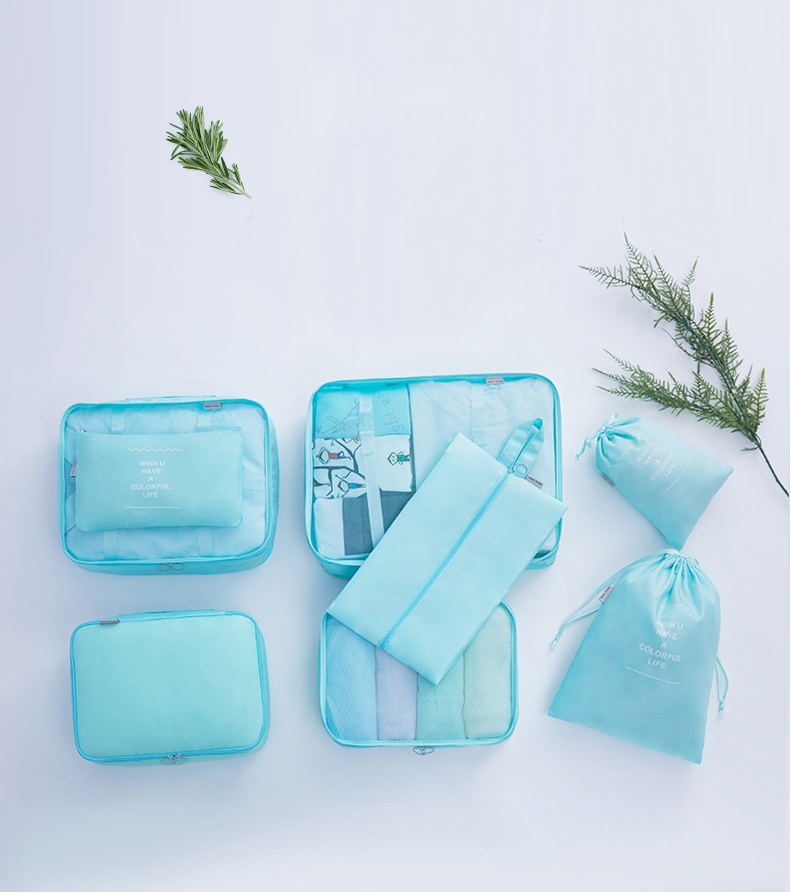 Travel Season กระเป๋าจัดระเบียบเดินทาง 8 ชิ้น สุดคุ้ม จัดกระเป๋าเดินทาง ท่องเที่ยว ใส่เสื้อผ้า ชุดชั้นใน รองเท้า พกพาสะดวก มีให้เลือกถึง 11 ลายสวยงาม